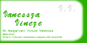 vanessza vincze business card